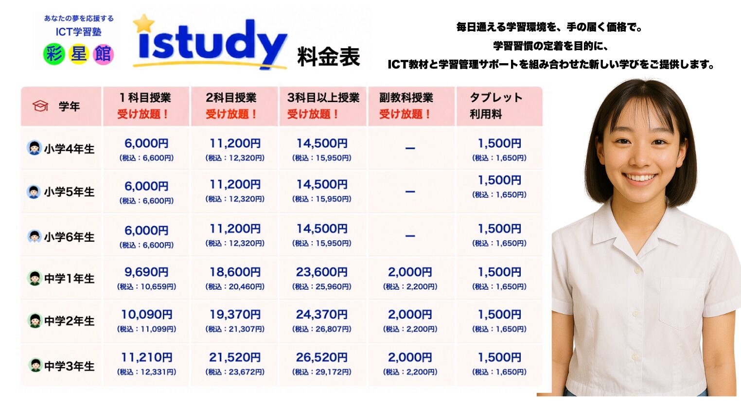 アイスタ料金表